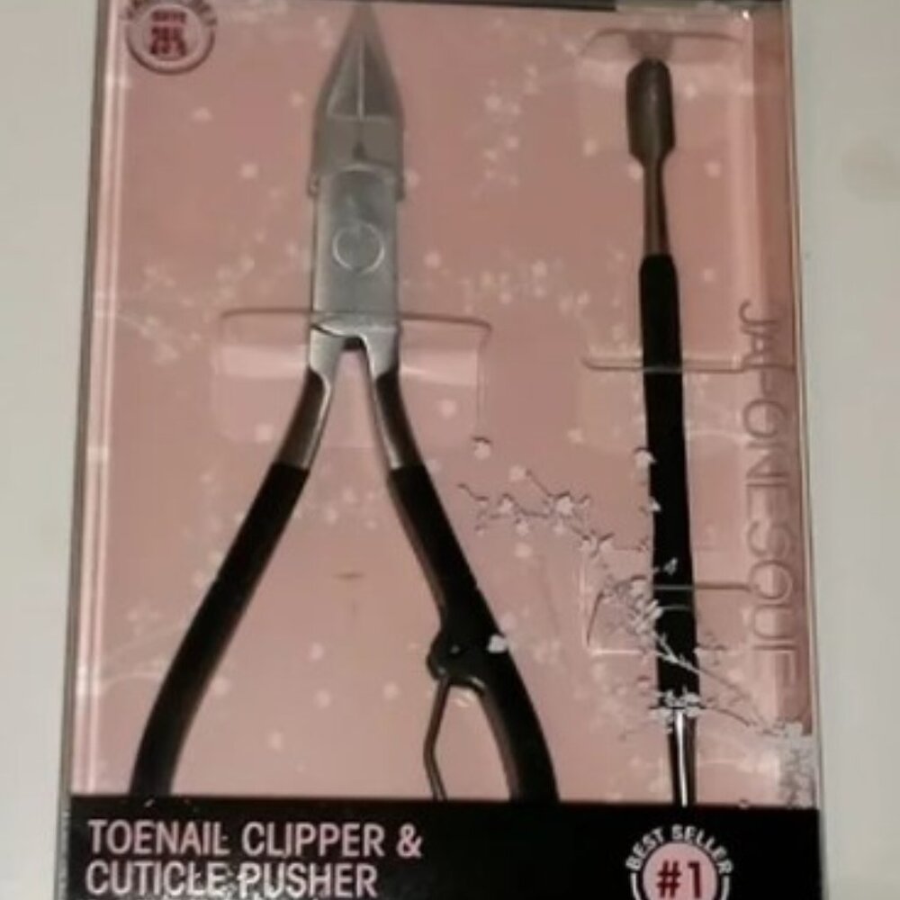 🌺 Toenail clipper and Cuticle Pusher soft touch